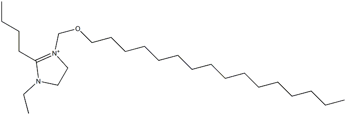 1-Ethyl-2-butyl-3-[(hexadecyloxy)methyl]-4,5-dihydro-1H-imidazol-3-ium Struktur