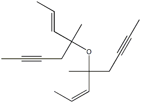 2-Butynyl[(2Z)-1-methyl-2-butenyl] ether Struktur