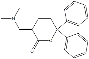 3-[Dimethylaminomethylene]-6,6-diphenyltetrahydro-2H-pyran-2-one Struktur