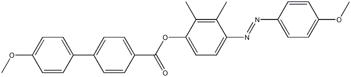 4-(4-Methoxyphenyl)benzoic acid 4-[(4-methoxyphenyl)azo]-2,3-dimethylphenyl ester Struktur