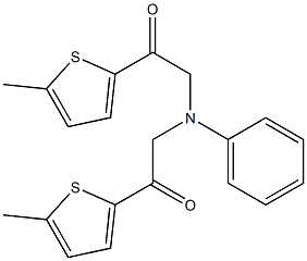 1-(5-METHYL-THIOPHEN-2-YL)-2-([2-(5-METHYL-THIOPHEN-2-YL)-2-OXO-ETHYL]-PHENYL-AMINO)-ETHANONE Struktur