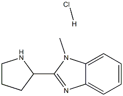 1-Methyl-2-pyrrolidin-2-yl-1H-benzoimidazolehydrochloride Struktur