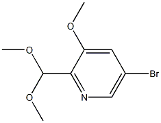 5-Bromo-2-(dimethoxymethyl)-3-methoxypyridine Struktur