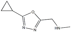 1-(5-cyclopropyl-1,3,4-oxadiazol-2-yl)-N-methylmethanamine Struktur