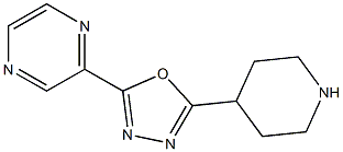 2-(piperidin-4-yl)-5-(pyrazin-2-yl)-1,3,4-oxadiazole Struktur