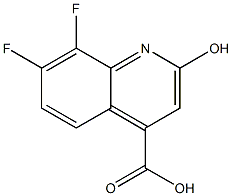 7,8-difluoro-2-hydroxyquinoline-4-carboxylic acid Struktur