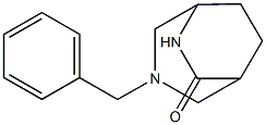 3-benzyl-3,6-diazabicyclo[3.2.2]nonan-7-one Struktur