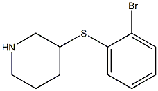 3-(2-Bromo-phenylsulfanyl)-piperidine Struktur