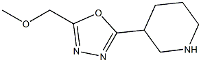 3-(5-Methoxymethyl-[1,3,4]oxadiazol-2-yl)-piperidine Struktur