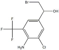 1-(4-amino-3-chloro-5-(trifluoromethyl)phenyl)-2-bromoethanol Struktur