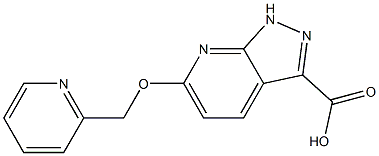 6-(pyridin-2-ylMethoxy)-1H-pyrazolo[3,4-b]pyridine-3-carboxylic acid Struktur