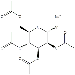 2,3,4,6-Tetra-O-acetyl-a-D-thiomannopyranse sodium salt Struktur