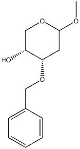 Methyl 3-O-benzyl-2-deoxy-D-arabinopyranoside Struktur