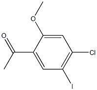 1-(4-Chloro-5-iodo-2-methoxy-phenyl)-ethanone Struktur