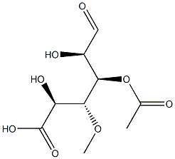 3-O-Acetyl-4-O-methyl-D-glucuronic acid Struktur