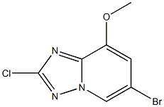 6-Bromo-2-chloro-8-methoxy-[1,2,4]triazolo[1,5-a]pyridine Struktur