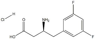 (S)-3-Amino-4-(3,5-difluoro-phenyl)-butyric acid.HCl Struktur