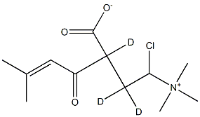 3-Methylcrotonyl-L-carnitine-d3 (chloride) Struktur