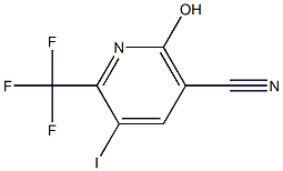 2-Hydroxy-5-iodo-6-trifluoromethyl-nicotinonitrile Struktur