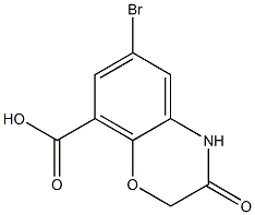 6-Bromo-3-oxo-3,4-dihydro-2H-benzo[1,4]oxazine-8-carboxylic acid Struktur