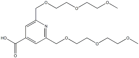 2,6-bis((2-(2-methoxyethoxy)ethoxy)methyl)isonicotinic acid Struktur