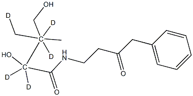 (2R)-2-hydroxy-3-(hydroxymethyl)-3-methyl-N-(3-oxo-4-phenylbutyl)butanamide-d5 Struktur