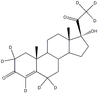 (17alpha-Hydroxyprogesterone-2,2,4,6,6,21,21,21-D8) Struktur