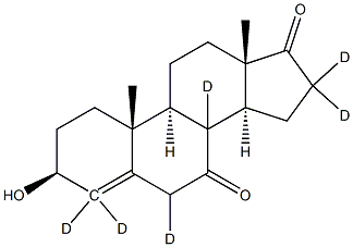 4-Androsten-3|beta|-ol-7,17-dione-4,4,6,8,16,16-D6 Struktur