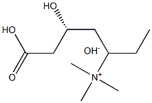 (R)-3-carboxy-2-hydroxypropyl-N,N,N-trimethyl-1-propylammonium hydroxide Struktur