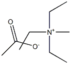 Methyltriethylammonium acetate Struktur