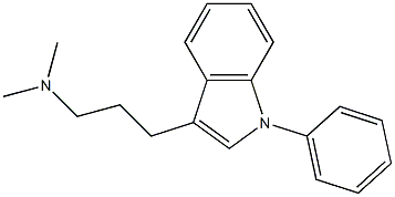 3-(3-Dimethylaminopropyl)-1-phenyl-1H-indole Struktur