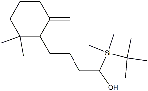 1-[tert-Butyl(dimethyl)silyl]-4-(2,2-dimethyl-6-methylenecyclohexyl)-1 -butanol Struktur