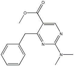 methyl 4-benzyl-2-(dimethylamino)-5-pyrimidinecarboxylate Struktur