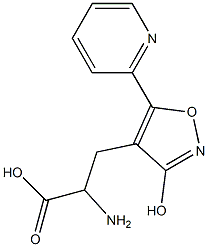 2-amino-3-(3-hydroxy-5-(2-pyridyl)isoxazol-4-yl)propionic acid Struktur