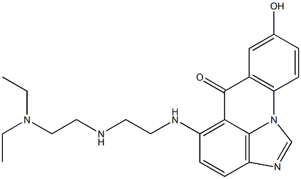 5-((2-((2-(diethylamino)ethyl)amino)ethyl)amino)-8-hydroxy-6H-imidazo(4,5,1-de)acridin-6-one Structure