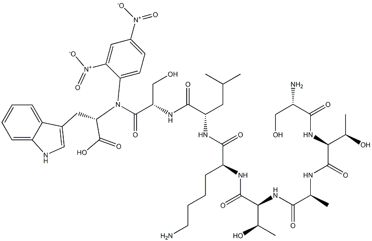 (2,4-dinitrophenyl)-seryl-threonyl-alanyl-threonyl-lysyl-leucyl-seryl-tryptophan Structure