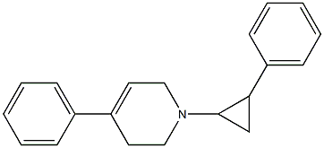 4-phenyl-1-(2-phenylcyclopropyl)-1,2,3,6-tetrahydropyridine Struktur