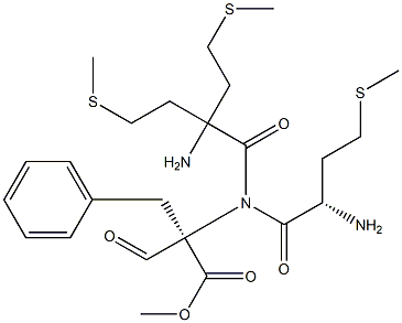 formyl-methionyl-2-(2'-(methylthio)ethyl)methionyl-phenylalanine methyl ester Struktur