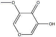 5-hydroxy-3-methoxy-4H-pyran-4-one Struktur