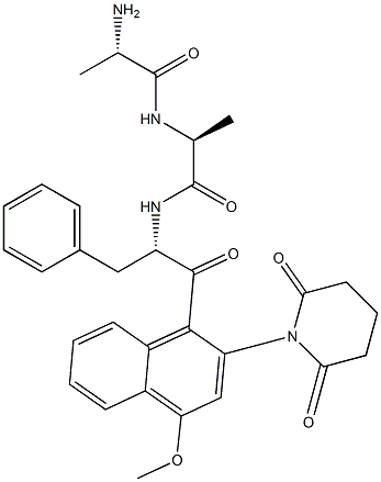 glutaryl-alanyl-alanyl-phenylalanyl-4-methoxy-2-naphthylamine Struktur