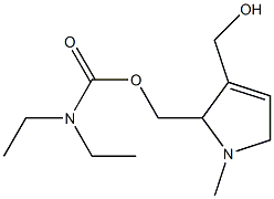 3-PYRROLINE-2,3-DIMETHANOL,1-METHYL-,BISETHYLCARBAMATE Struktur