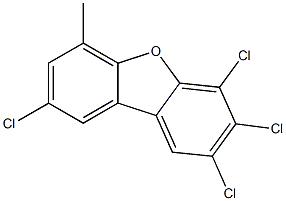 6-METHYL-2,3,4,8-TETRACHLORODIBENZOFURAN Struktur