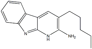 2-AMINO-3-AMYLPYRIDO[2,3-B]INDOLE Struktur