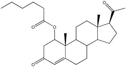 Hydroxyprogesterone caproate monoester Struktur