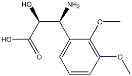 (2S,3S)-3-Amino-2-hydroxy-3-(2,3-dimethoxy-phenyl)-propanoic acid Struktur