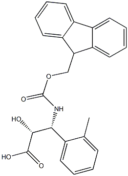 N-Fmoc-(2R,3R)-3-Amino-2-hydroxy-3-(2-methyl-phenyl)-propanoic acid Struktur