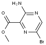 methy 3-amino-6-bromopyrazine-2-carboxylate Struktur