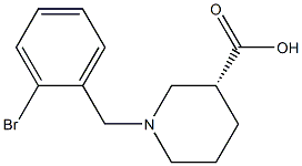 (3R)-1-(2-bromobenzyl)piperidine-3-carboxylic acid Struktur