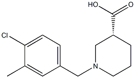 (3R)-1-(4-chloro-3-methylbenzyl)piperidine-3-carboxylic acid Struktur