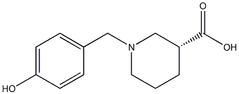 (3R)-1-(4-hydroxybenzyl)piperidine-3-carboxylic acid Struktur